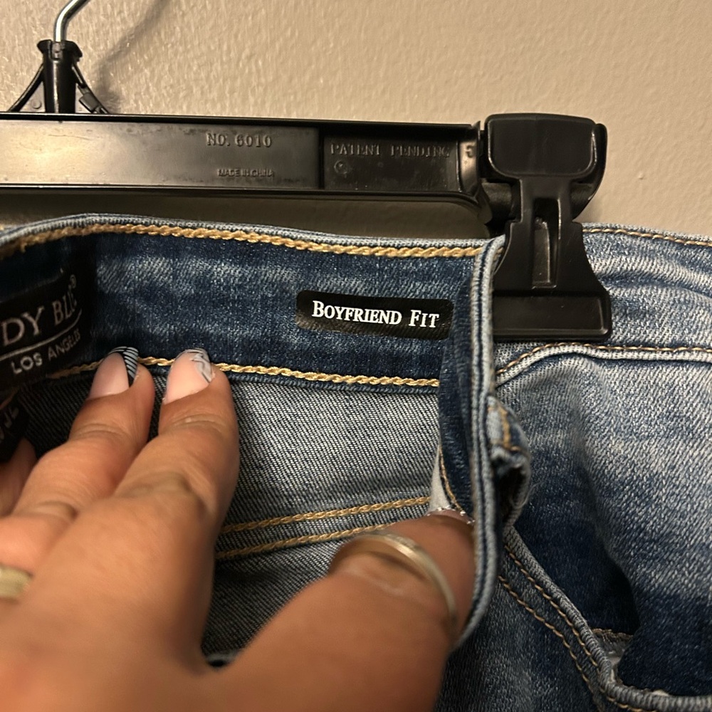 Judy Blue jeans - medium blue distressed “Boyfriend Fit” - Picture 6 of 12